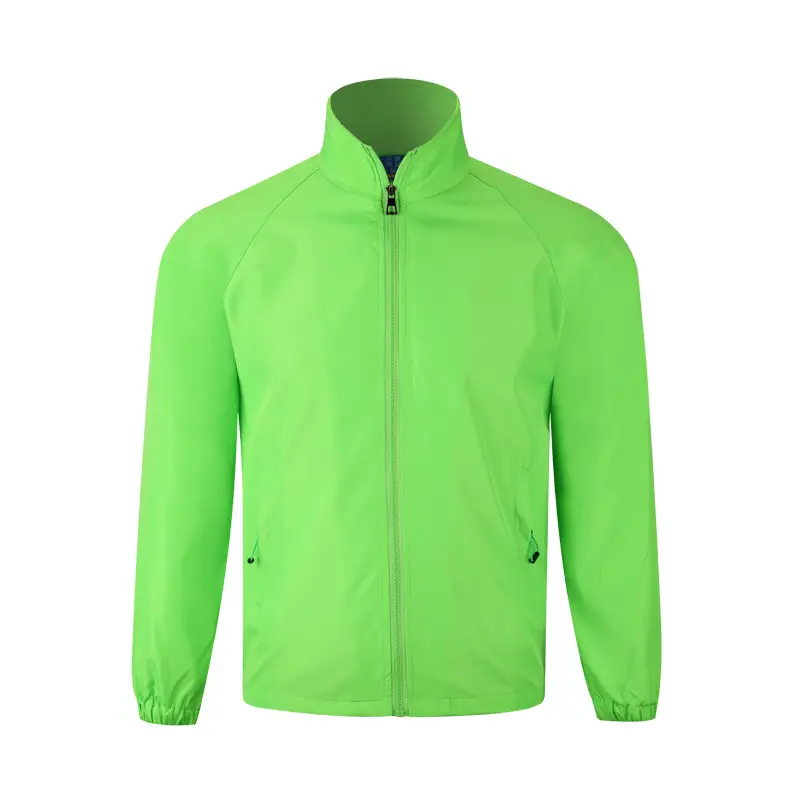 Men Zip-Up Jacket Blue Autumn Winter Custom Logo