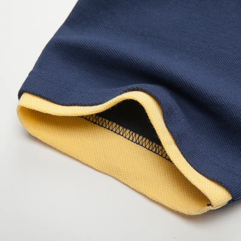 Men Slim Fit Polo Shirt Sapphire Blue Summer Korean Style