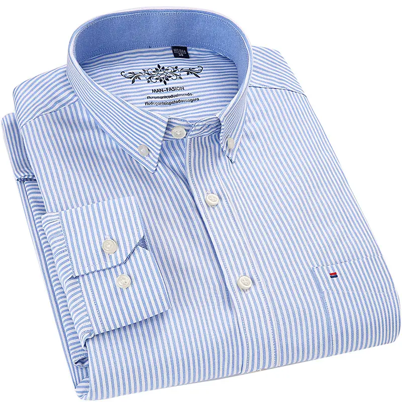 Men Striped Casual Slim Fit Long Sleeve Shirts