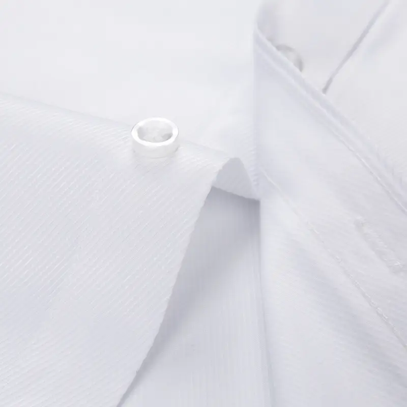 Men Slim Fit White Cotton Business Shirt