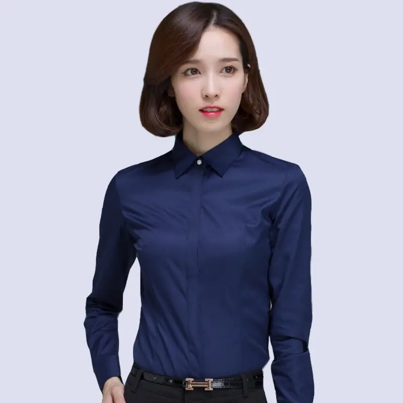 White Women's Slim Fit Non-Iron Business Shirt