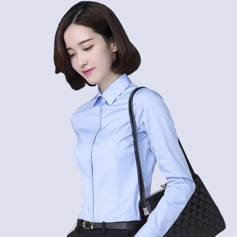 White Women's Slim Fit Non-Iron Business Shirt