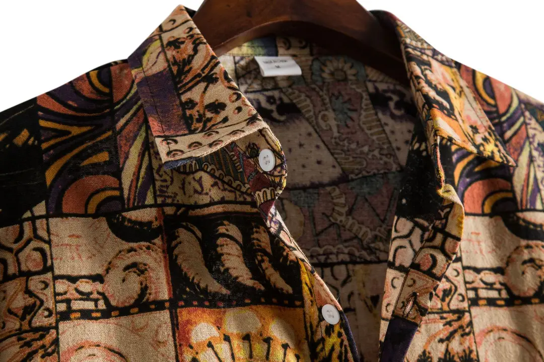 Men Printed Casual Short Sleeve Shirt