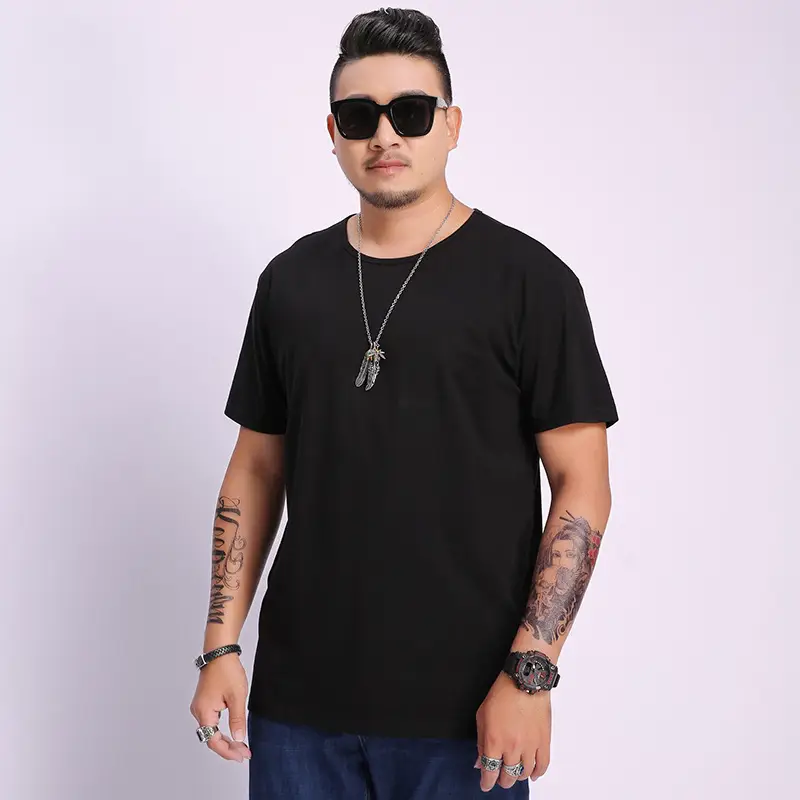 Men Black Loose Fit T-Shirt Casual Daily Wear