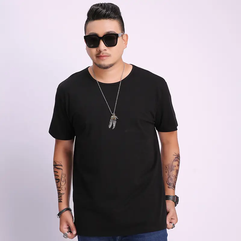 Men Black Loose Fit T-Shirt Casual Daily Wear