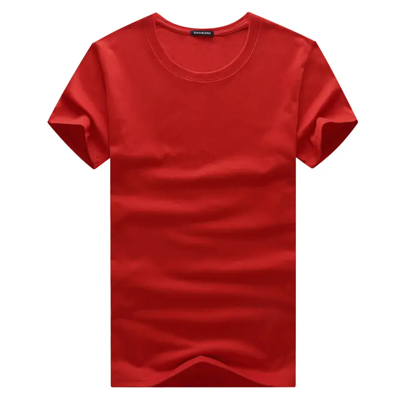 Men Cotton Solid White Round Neck T-Shirt Summer