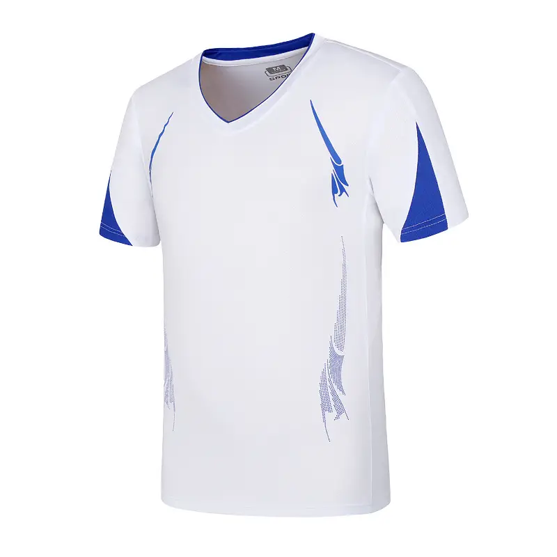 Men Quick-Dry Sports T-Shirt Plus Size V-Neck