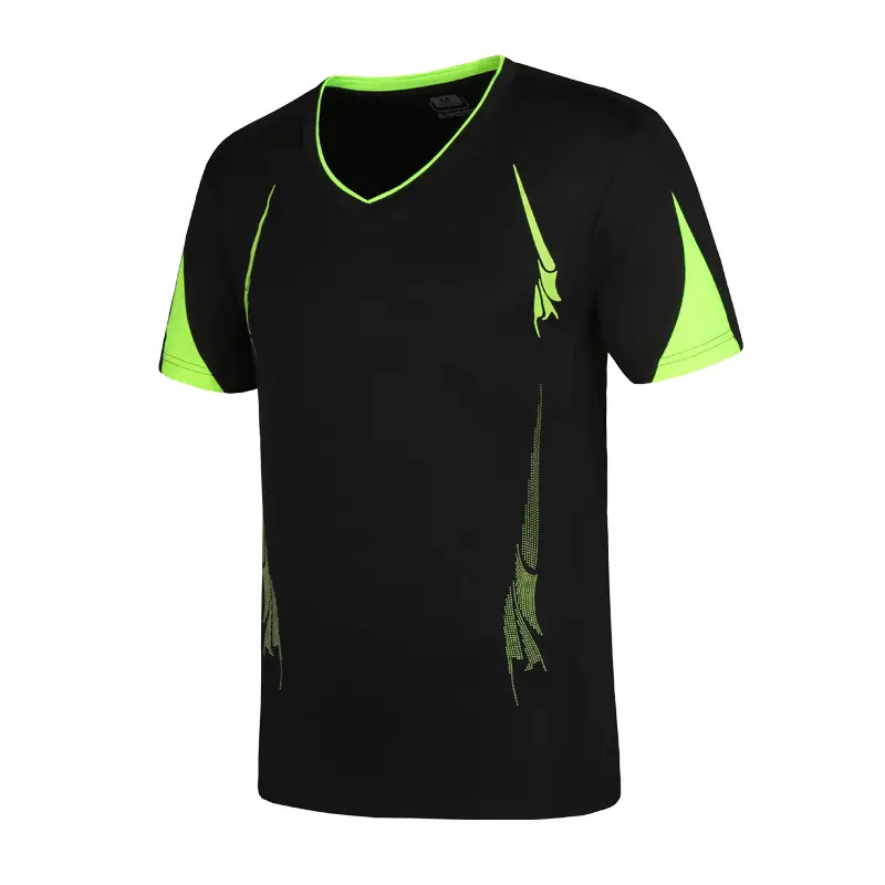 Men Quick-Dry Sports T-Shirt Plus Size V-Neck