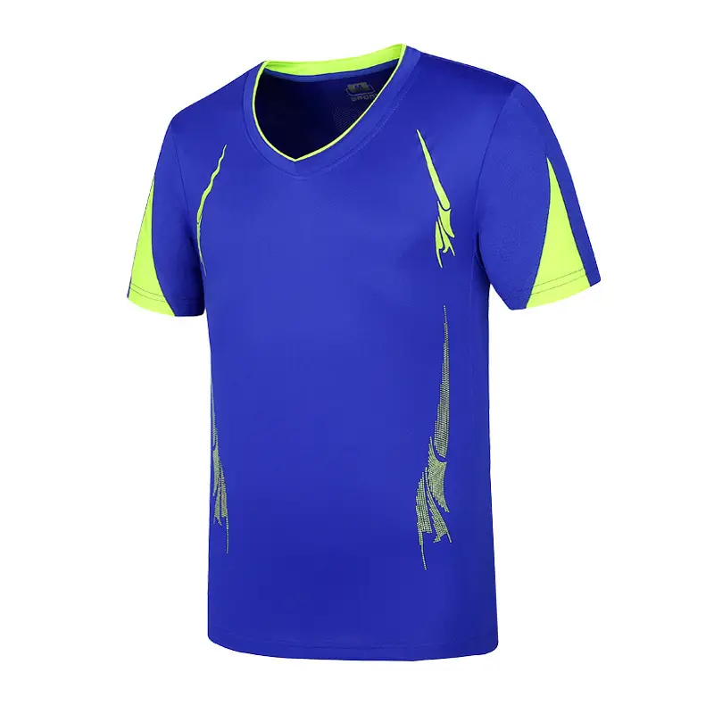 Men Quick-Dry Sports T-Shirt Plus Size V-Neck