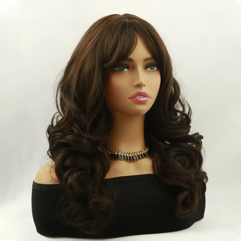 Premium Quality Long Bouncy Brown Wigs for Pakistani Women