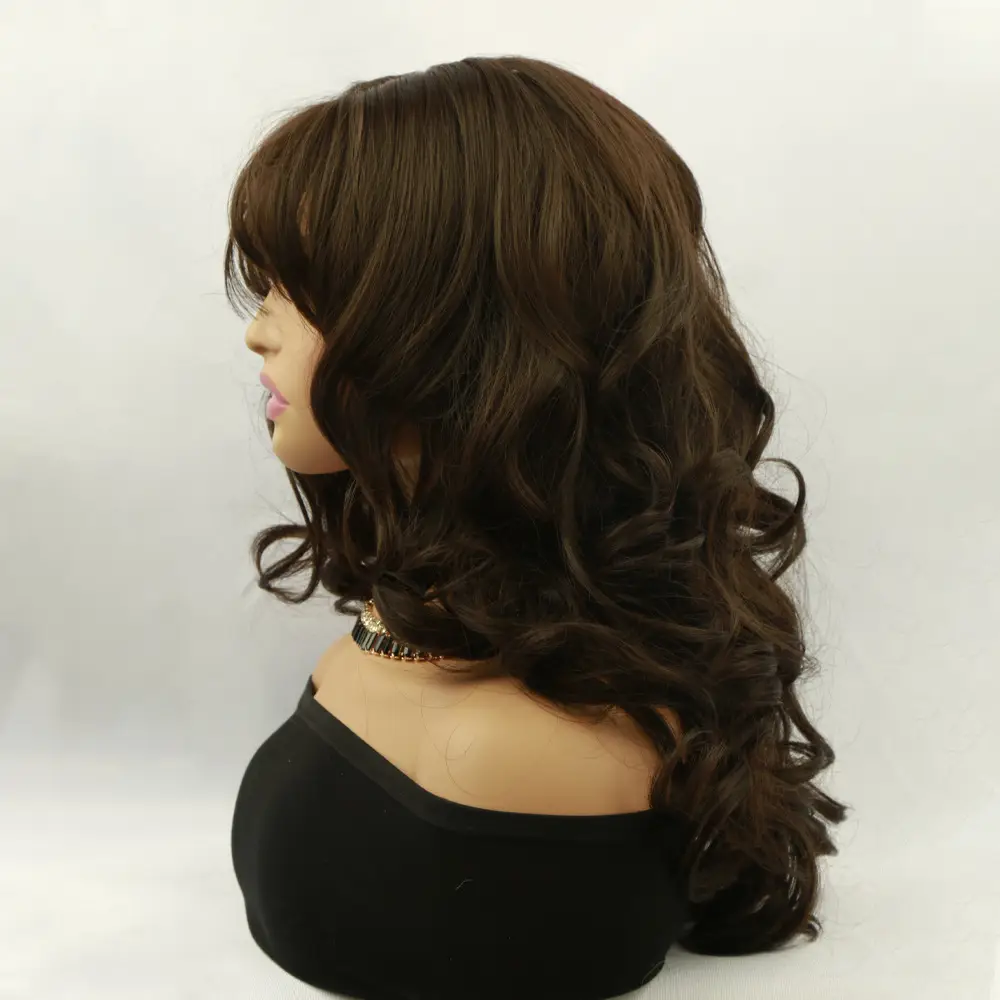 Premium Quality Long Bouncy Brown Wigs for Pakistani Women
