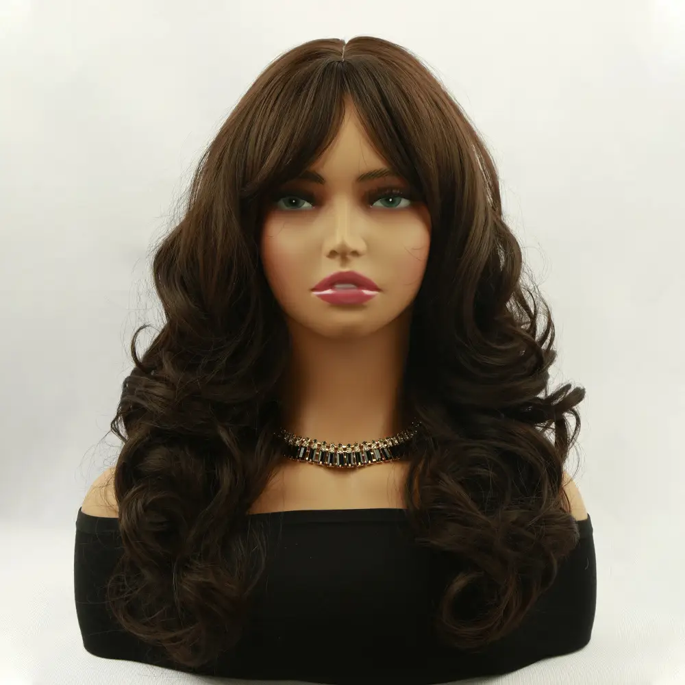 Premium Quality Long Bouncy Brown Wigs for Pakistani Women