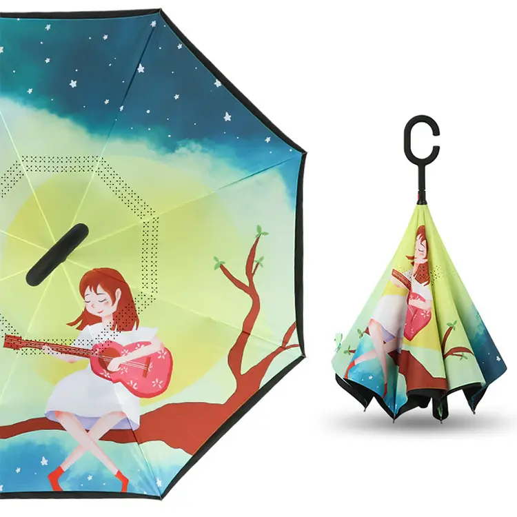 Reverse Umbrella Hands-Free Double Layer