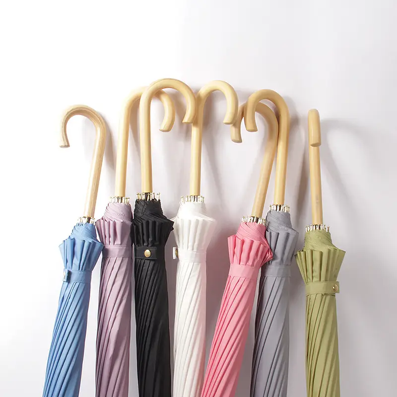 Automatic Long Handle Umbrella White Large Size