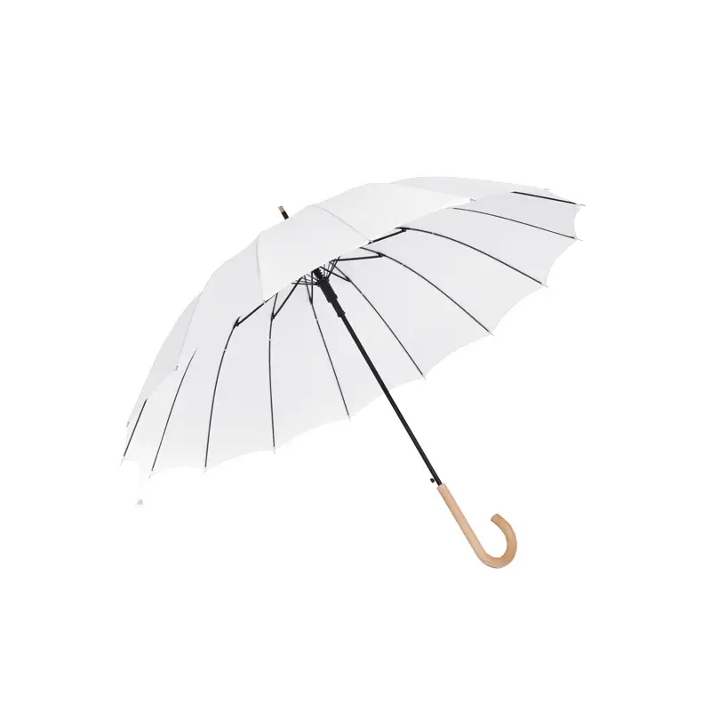 Automatic Long Handle Umbrella White Large Size