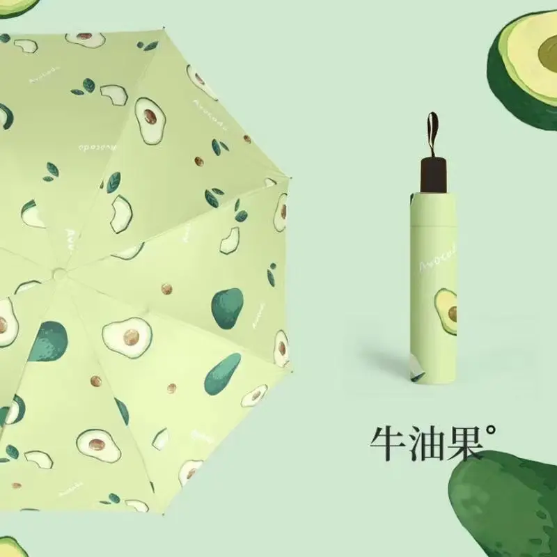 Fruit Print UV Protection Automatic Umbrella