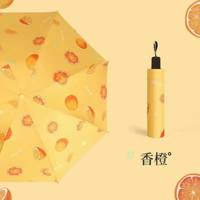 Fruit Print UV Protection Automatic Umbrella