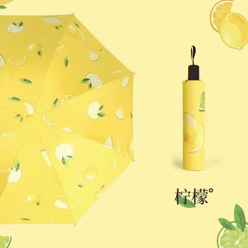 Fruit Print UV Protection Automatic Umbrella