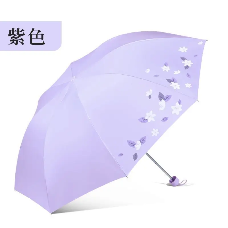Paradise UV50+ Folding Sun Umbrella Purple Floral
