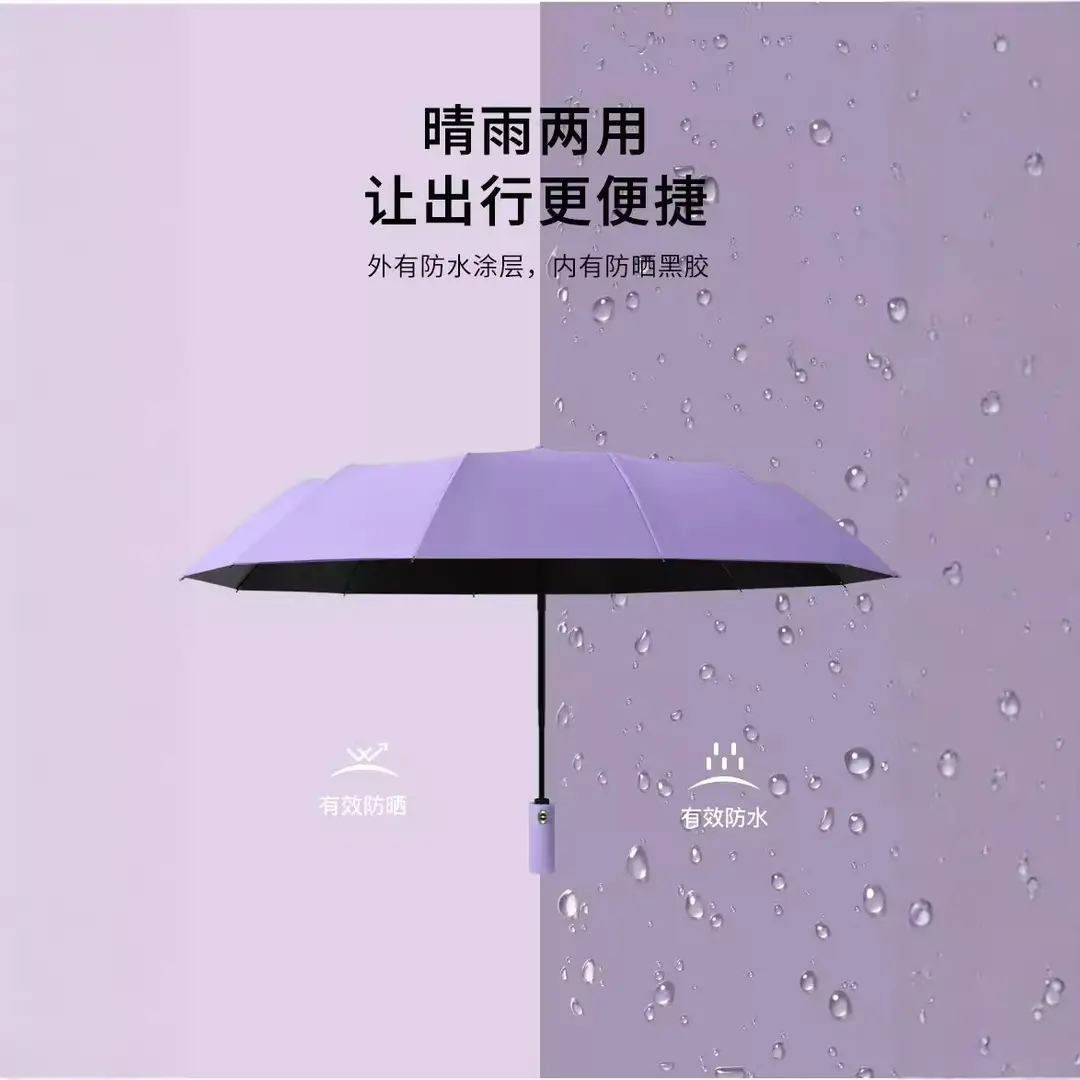 Automatic Women's Sun Protection Umbrella Lavender