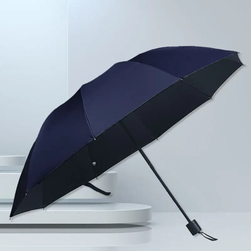 Business Style Black Tri-Fold Umbrella