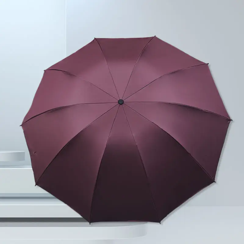 Business Style Black Tri-Fold Umbrella