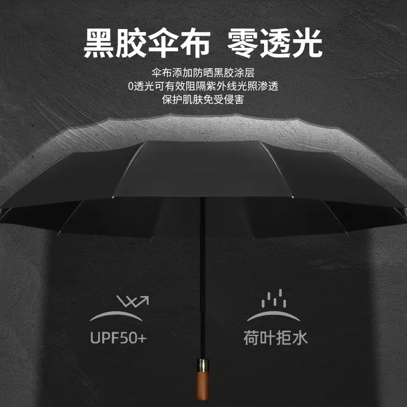 Automatic Sun & Rain Umbrella UPF50+ Bronze Handle