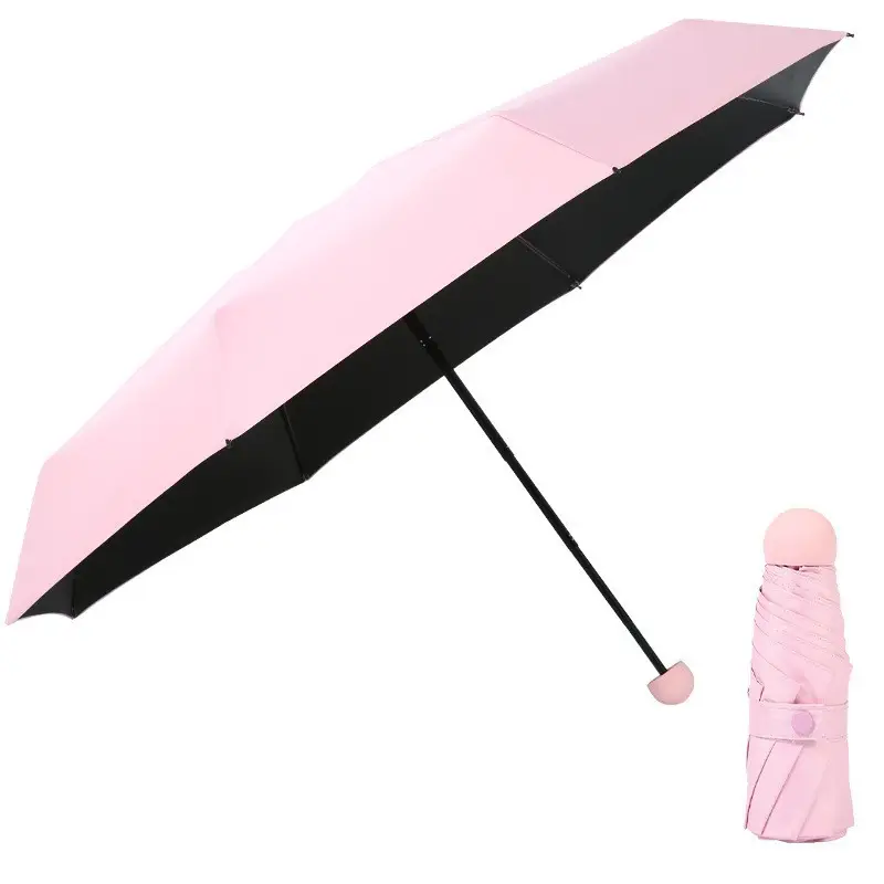 Custom Logo Sunscreen Umbrella Women Five Fold