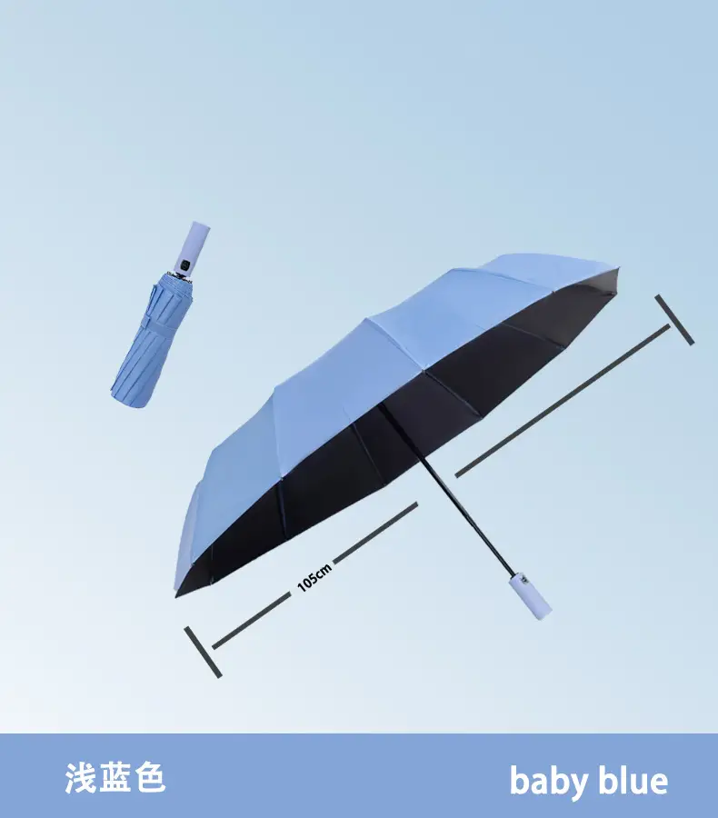 Fully Automatic Sun & Rain Umbrella UPF50+ 12 Bone