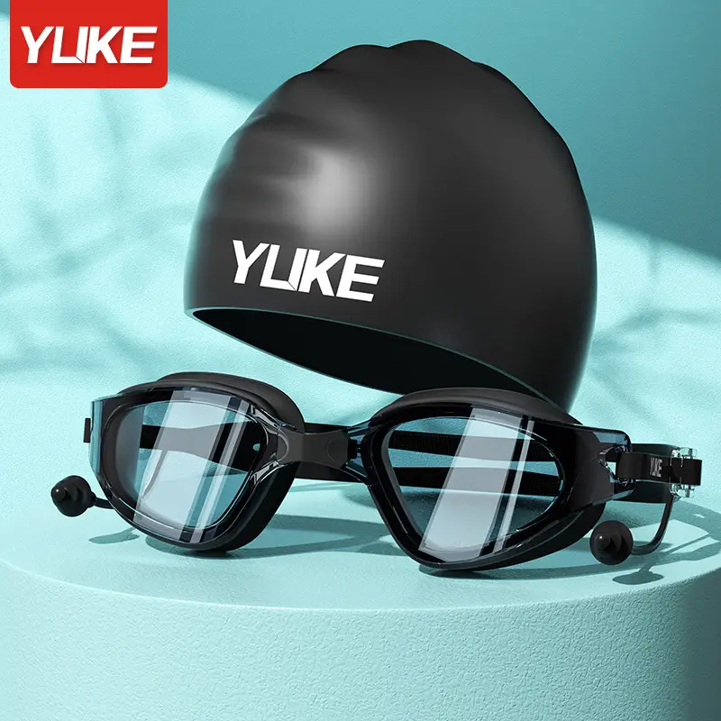 Adult Anti-Fog Waterproof Swimming Goggles Set