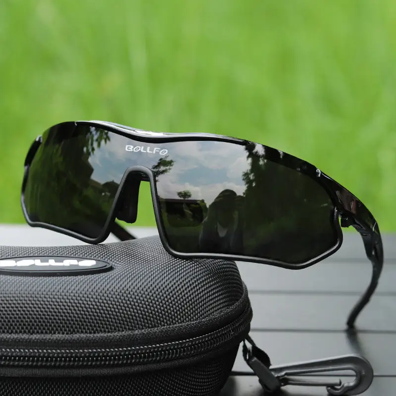 Cycling Goggles UV Protection Anti-Fog Polarized Black Frame