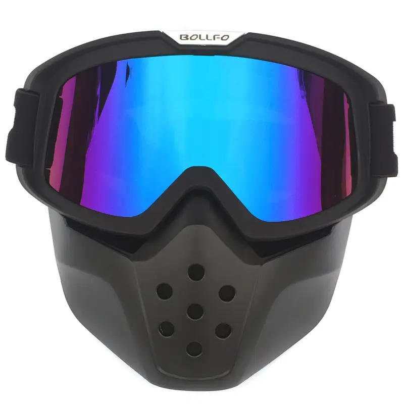 BOLLFO Retro Mask Goggles Off Road Motorcycle Racing Glasses