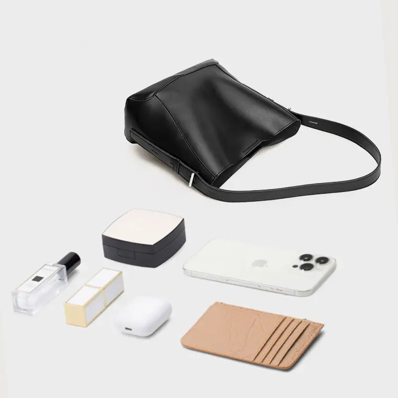 Creamy White Retro Bucket Bag for Girls School Commute