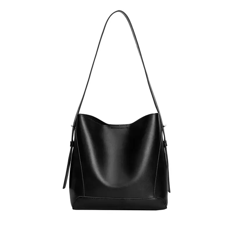 Creamy White Retro Bucket Bag for Girls School Commute