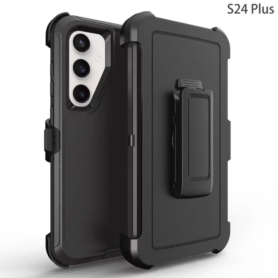 Samsung S24 Plus Rugged Back Clip Case Black