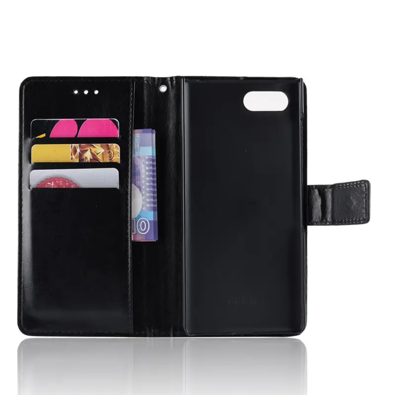 BlackBerry KEY2 Leather Wallet Case with Card Slots