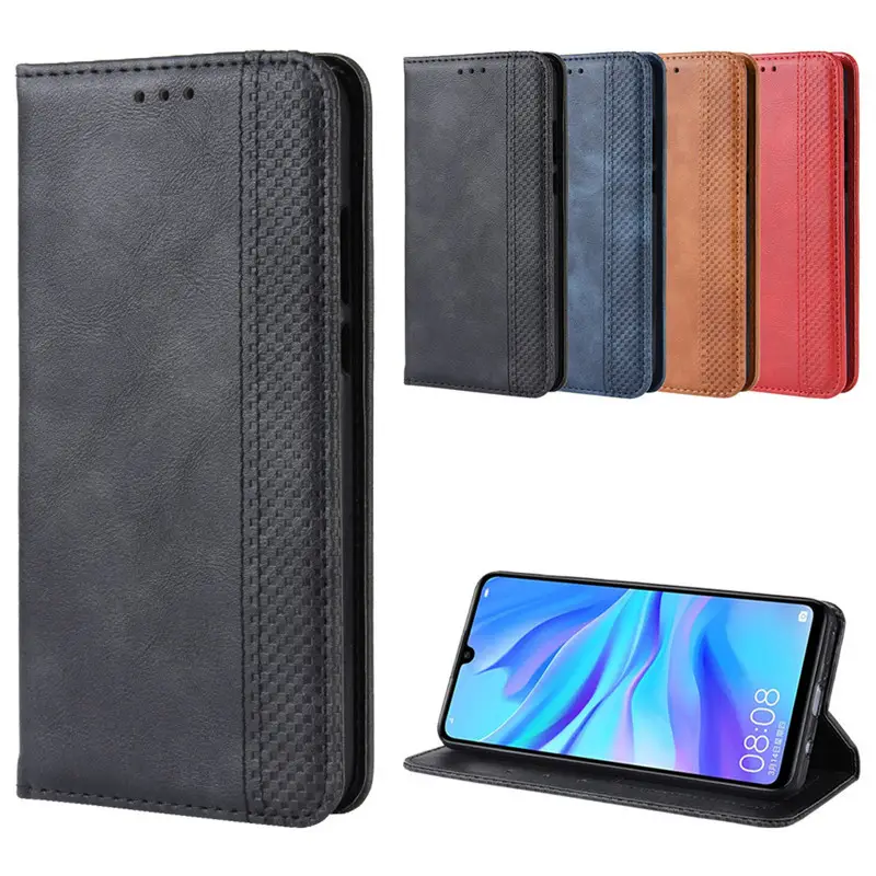 Huawei P30/P50 Flip Leather Case Black Premium