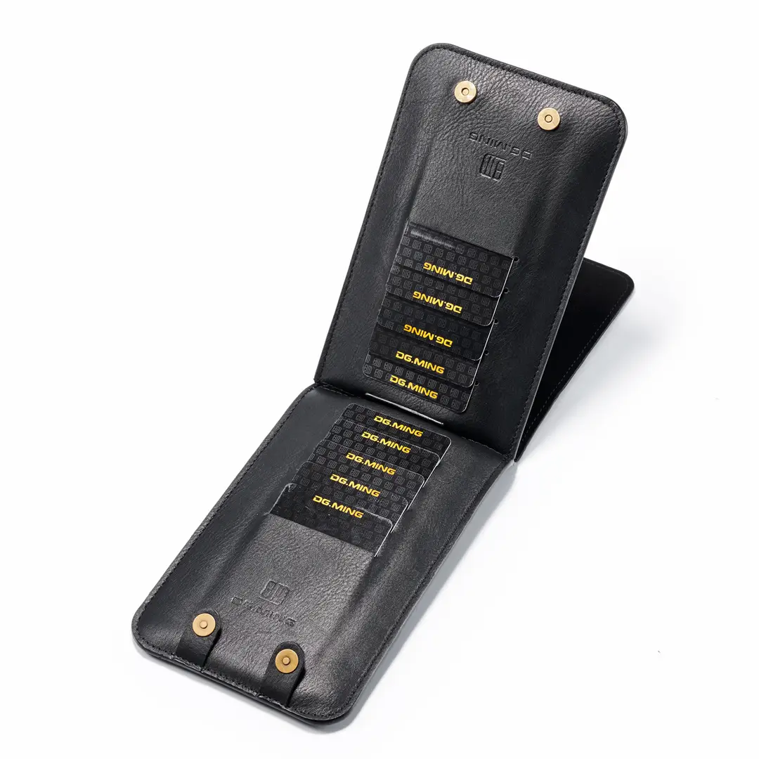 Black Leather Waist Bag for iPhone 12/11 Pro Max