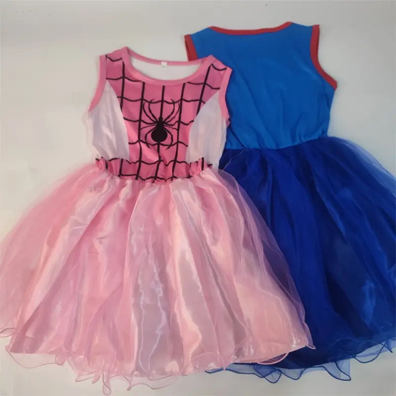Spider-Man Blue Tulle Dress with Mask for Kids