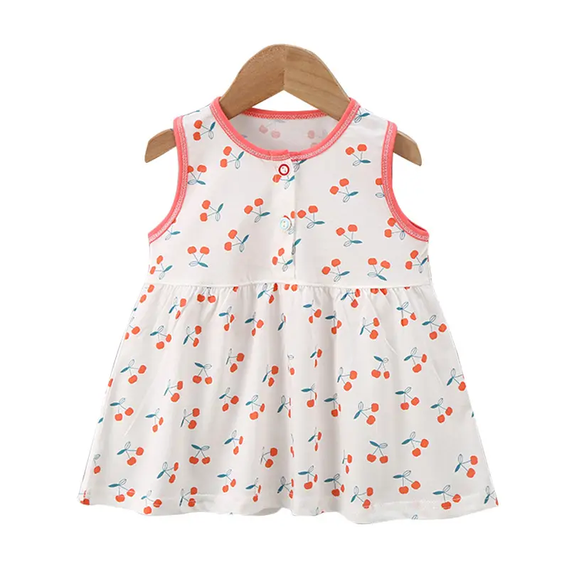 Baby Dresses Cotton Summer 0-2 Years Floral Print