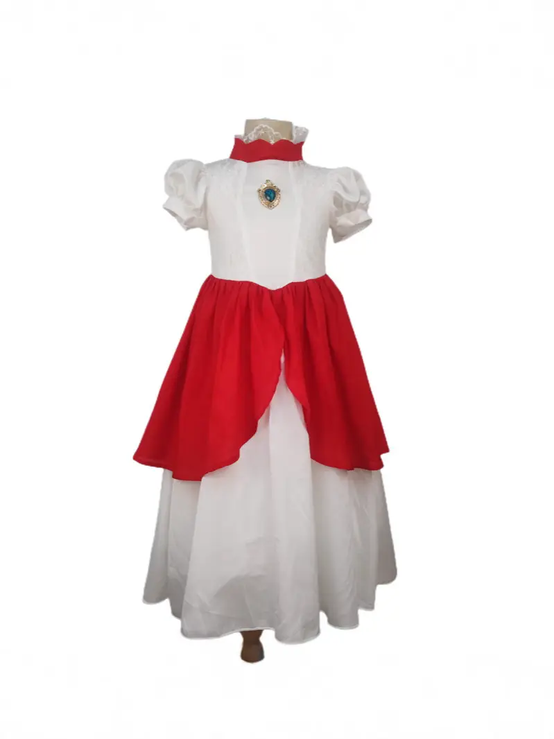 Pink Princess Peach Dress for Girls Birthday Party Wear