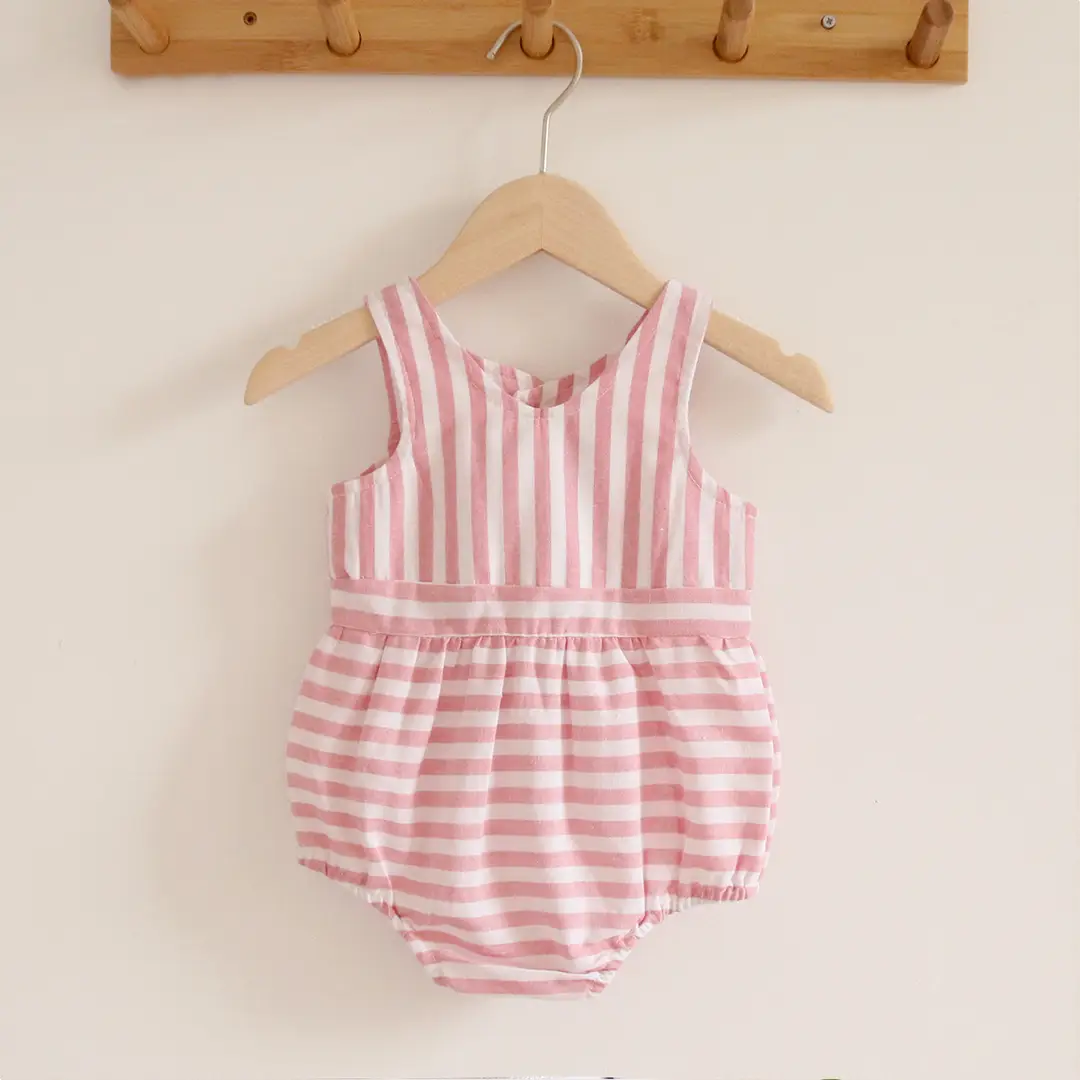 Stylish Striped One-Pieces for Girls Pink Blue