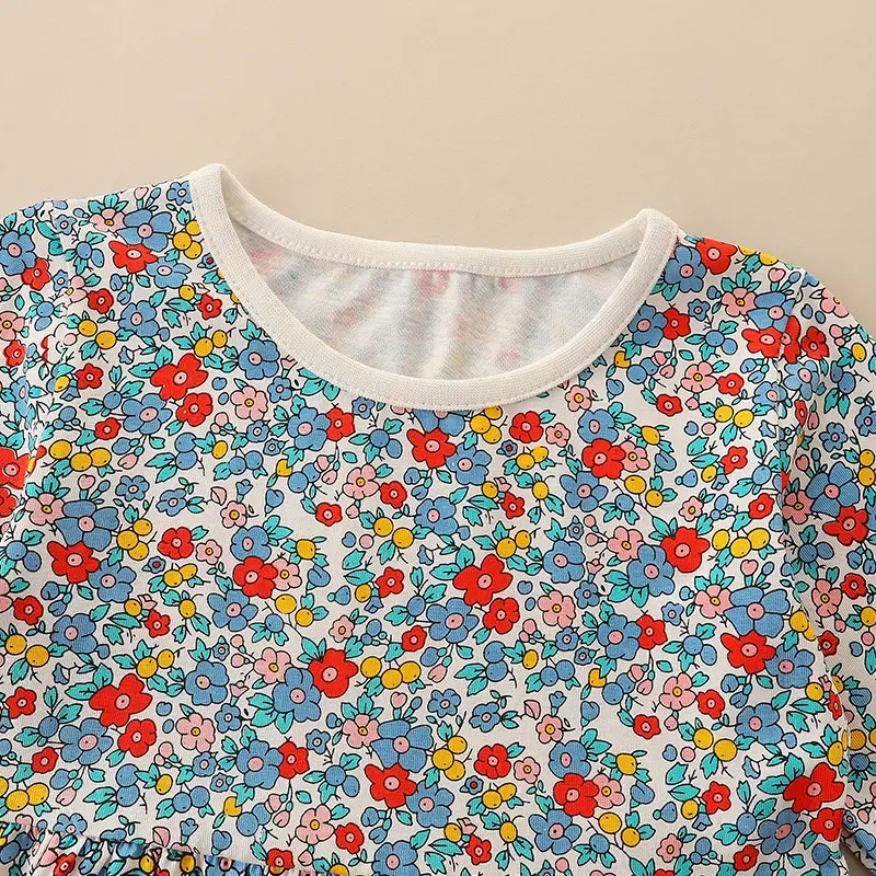 Autumn Floral Princess Skirt Dress for Kids