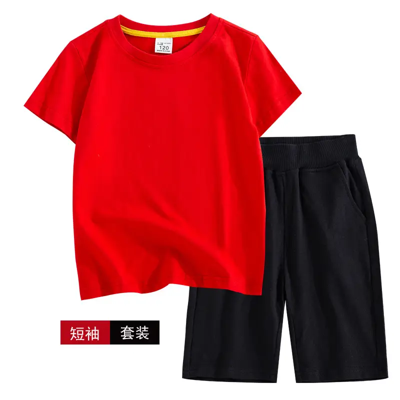 Kids White T-Shirt Black Shorts Set for Boys 150cm