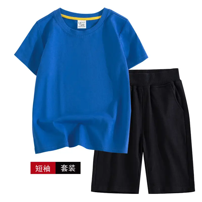 Kids White T-Shirt Black Shorts Set for Boys 150cm