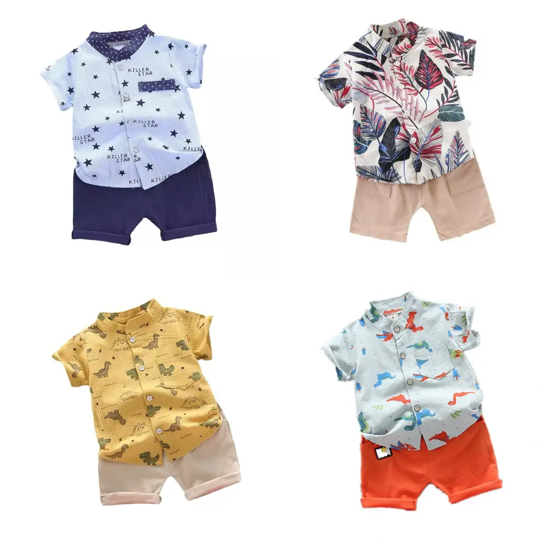 Cotton Two-Piece Suit for Boys 1-4Yr Summer Casual Wear