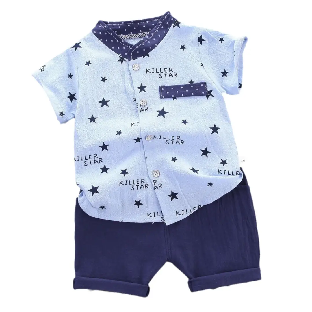 Cotton Two-Piece Suit for Boys 1-4Yr Summer Casual Wear