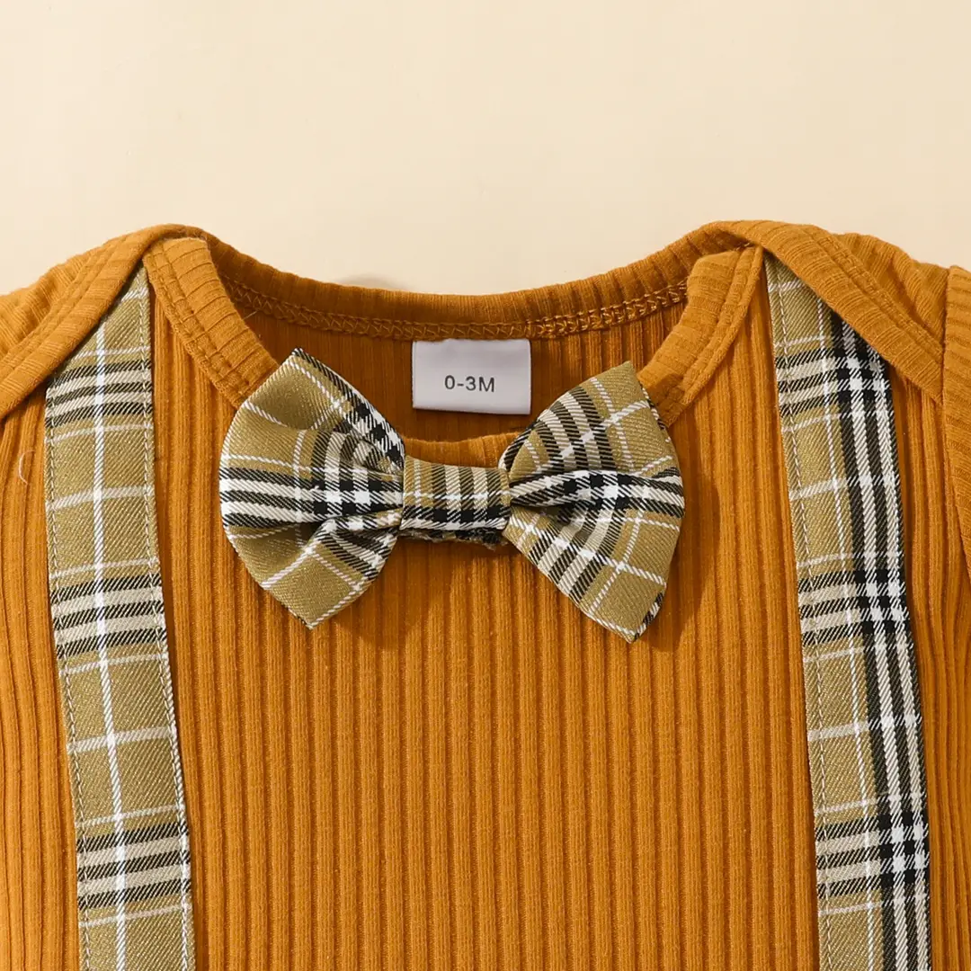 Baby Plaid Bow Set for Girls Summer Wear