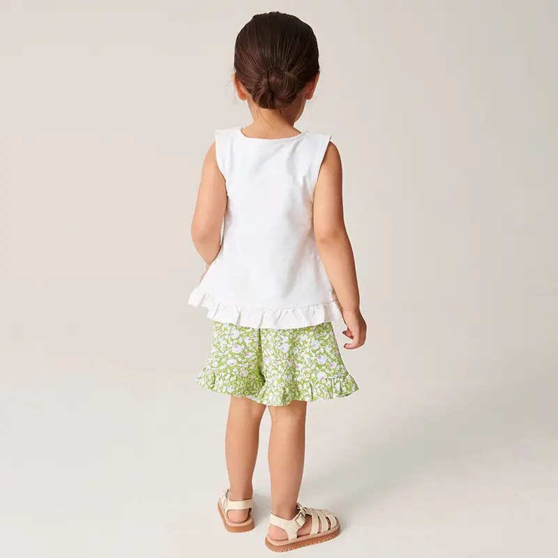 Kids Floral Top & Shorts Suit Summer Wear