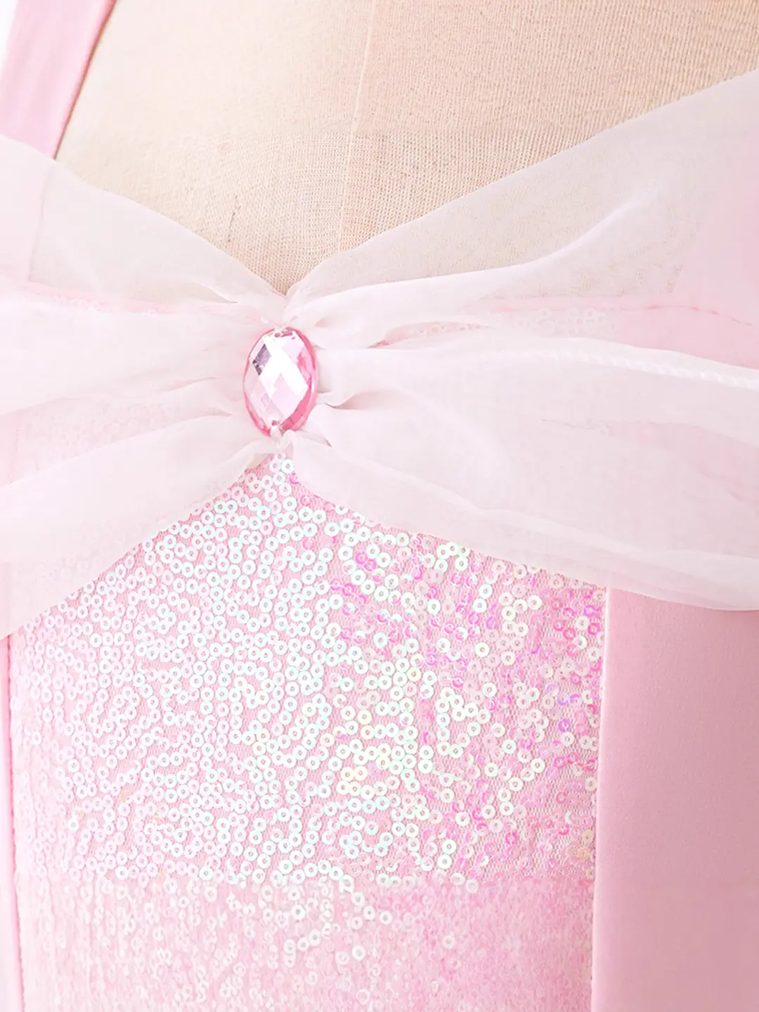 Cinderella Pink Tulle Gown for Girls Birthday Wedding